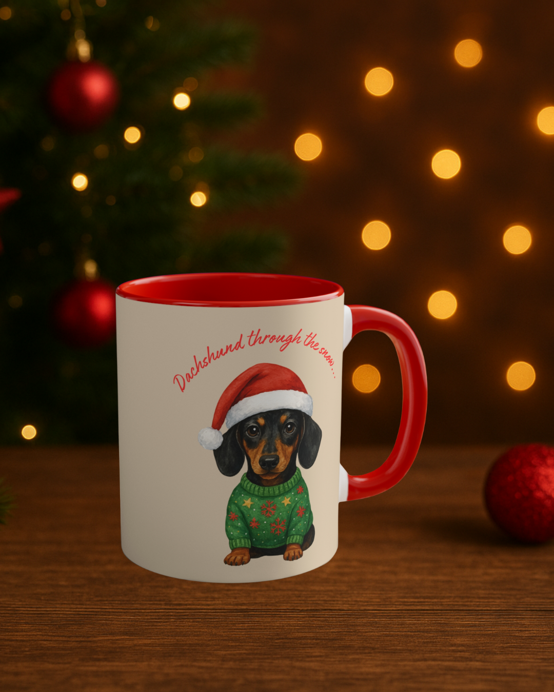 Dachshund Christmas Mug