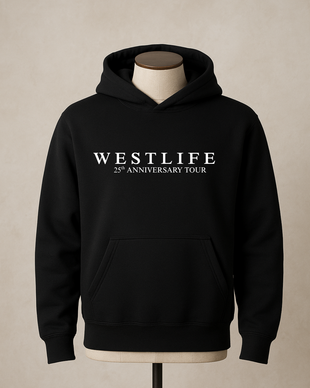 WESTLIFE 25th Anniversary World Tour Concert Hoodie - Black Hoodie for Fans